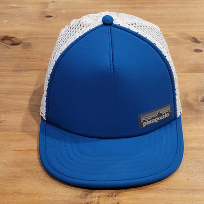 Patagonia Duckbill Trucker Hat Blue White Mesh Running Cycling Trail Cap OS