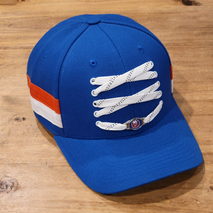 New York Islanders Lacer Hat Snapback Blue Shoe Lace Laces One Size NHL Hockey