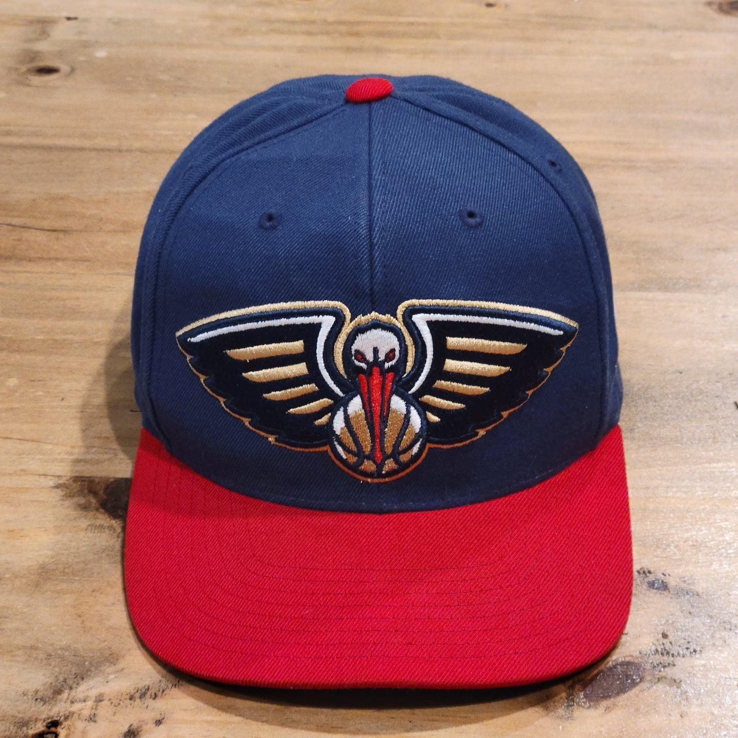 New Orleans Pelicans Hat Mitchell & Ness Big Logo NBA Wool Blend Embroidered
