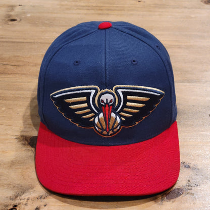 New Orleans Pelicans Hat Mitchell & Ness Big Logo NBA Wool Blend Embroidered