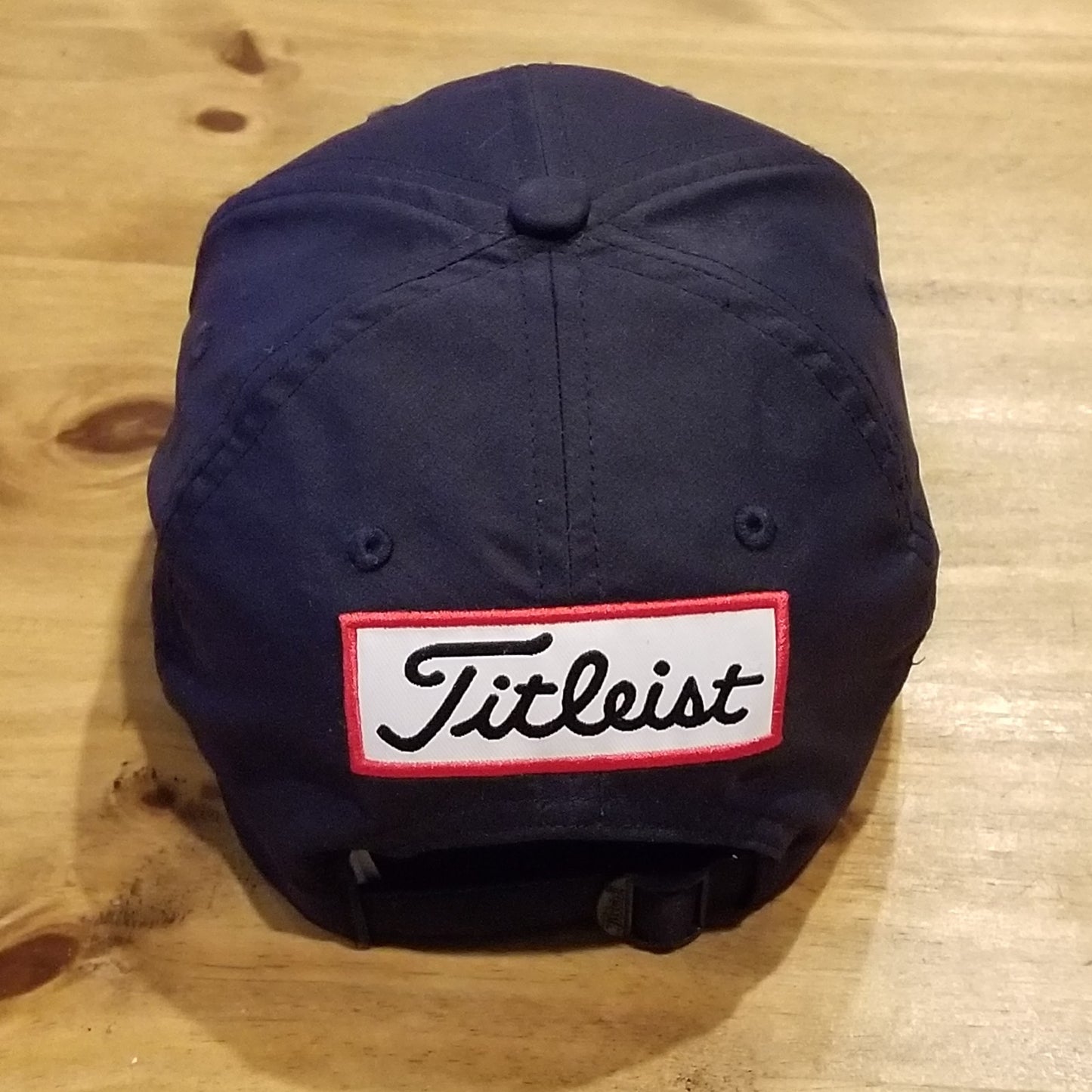 Titleist Hat Cap Strap Back Blue Silver Spell Out Script Lightweight Golf