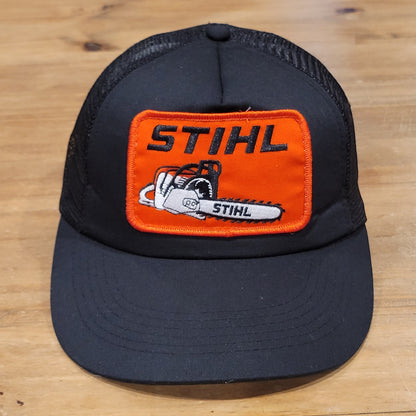 Stihl Chainsaw Hat Cap snapback Black Patch One Size Equipment Trucker