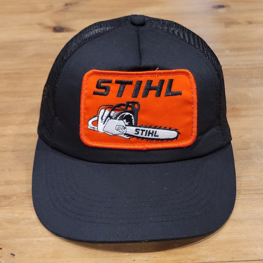 Stihl Chainsaw Hat Cap snapback Black Patch One Size Equipment Trucker