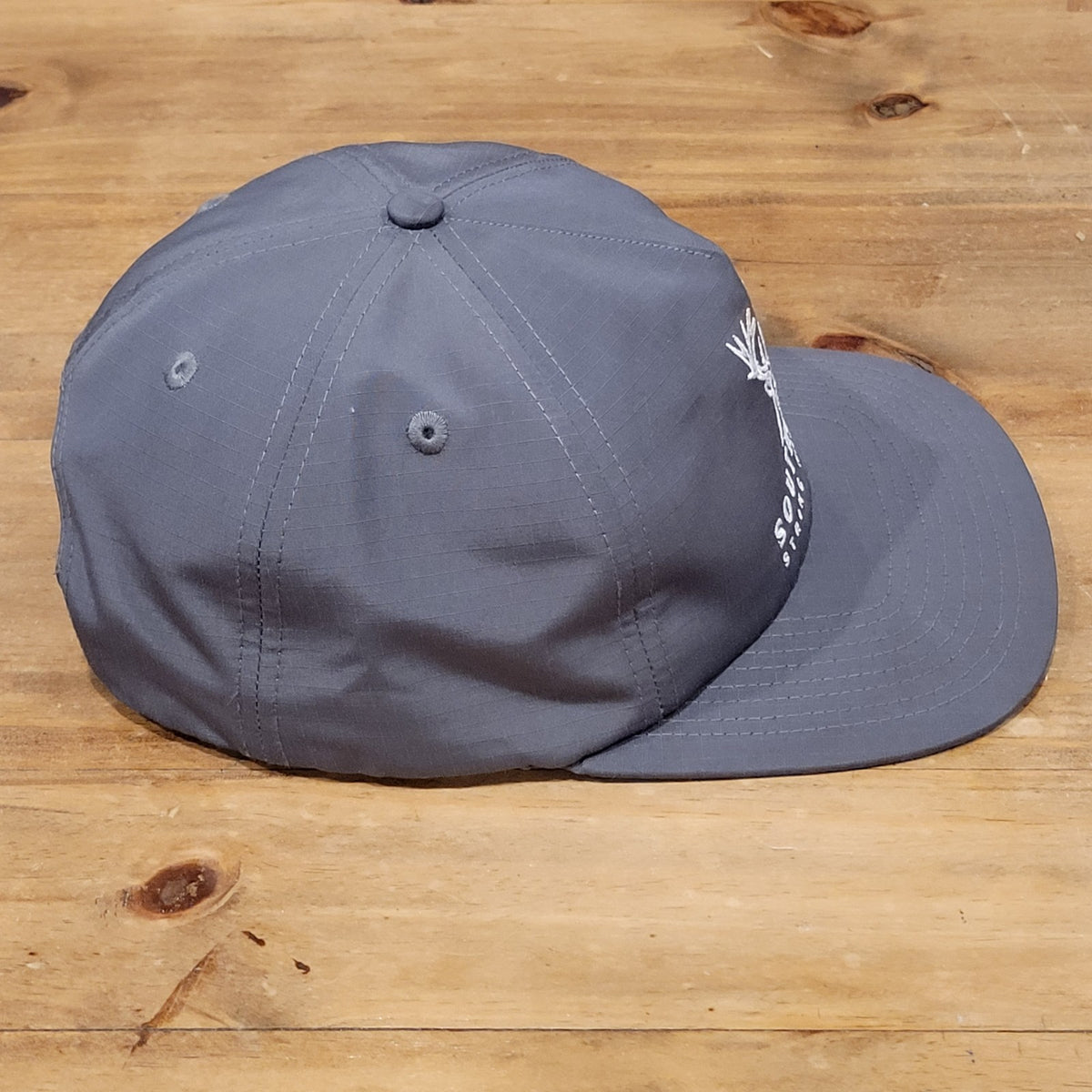 Southern String Hat Co Snapback Gray Deer Buck Logo Rip Stop Gray Hunting
