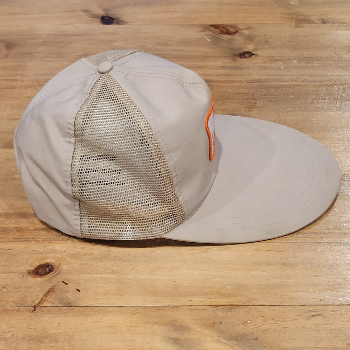 Vintage Fishing Hat Cap Snapback Fly Fishing Bass Long Wide Bill 80s 90s Patch