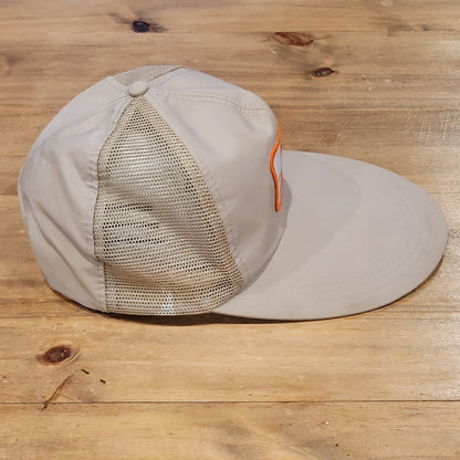 Vintage Fishing Hat Cap Snapback Fly Fishing Bass Long Wide Bill 80s 90s Patch