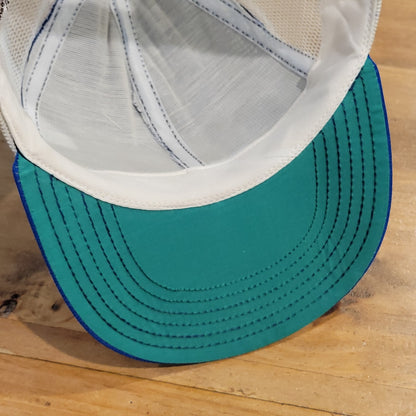 Vintage Smith & Wesson Hat Snapback Trucker 70s 80s One Size Blue Adjustable