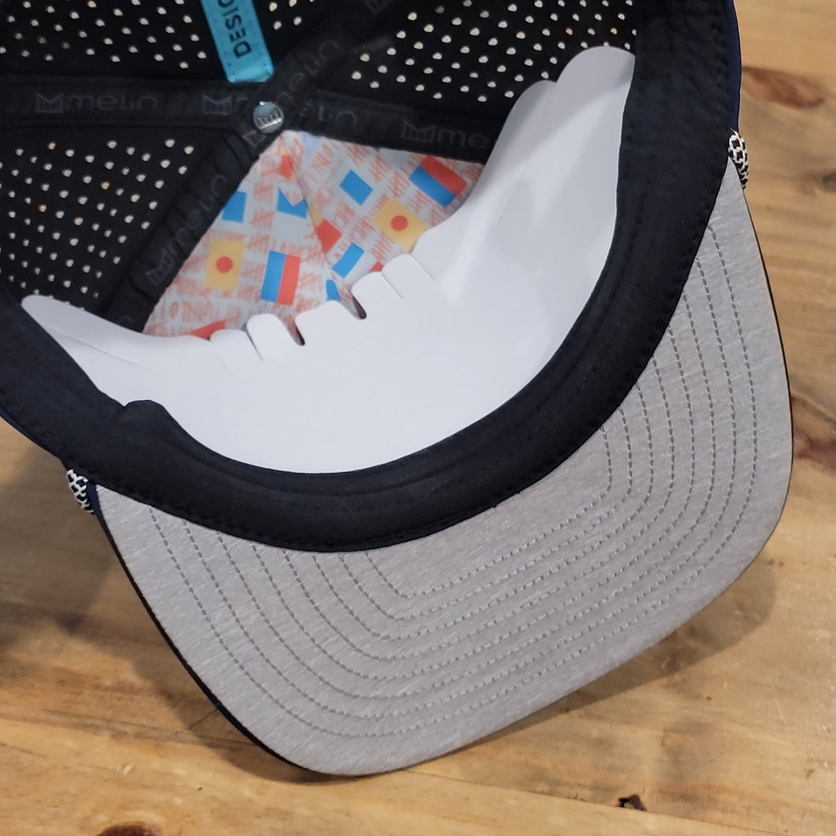 Melin Coronado Hydro Snapback Hat Anchored in Quality Open Seas 58cm Fit Blue