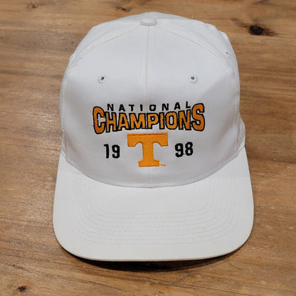 Vintage Tennessee Volunteers National Champions Hat Snapback 1998 White One Size