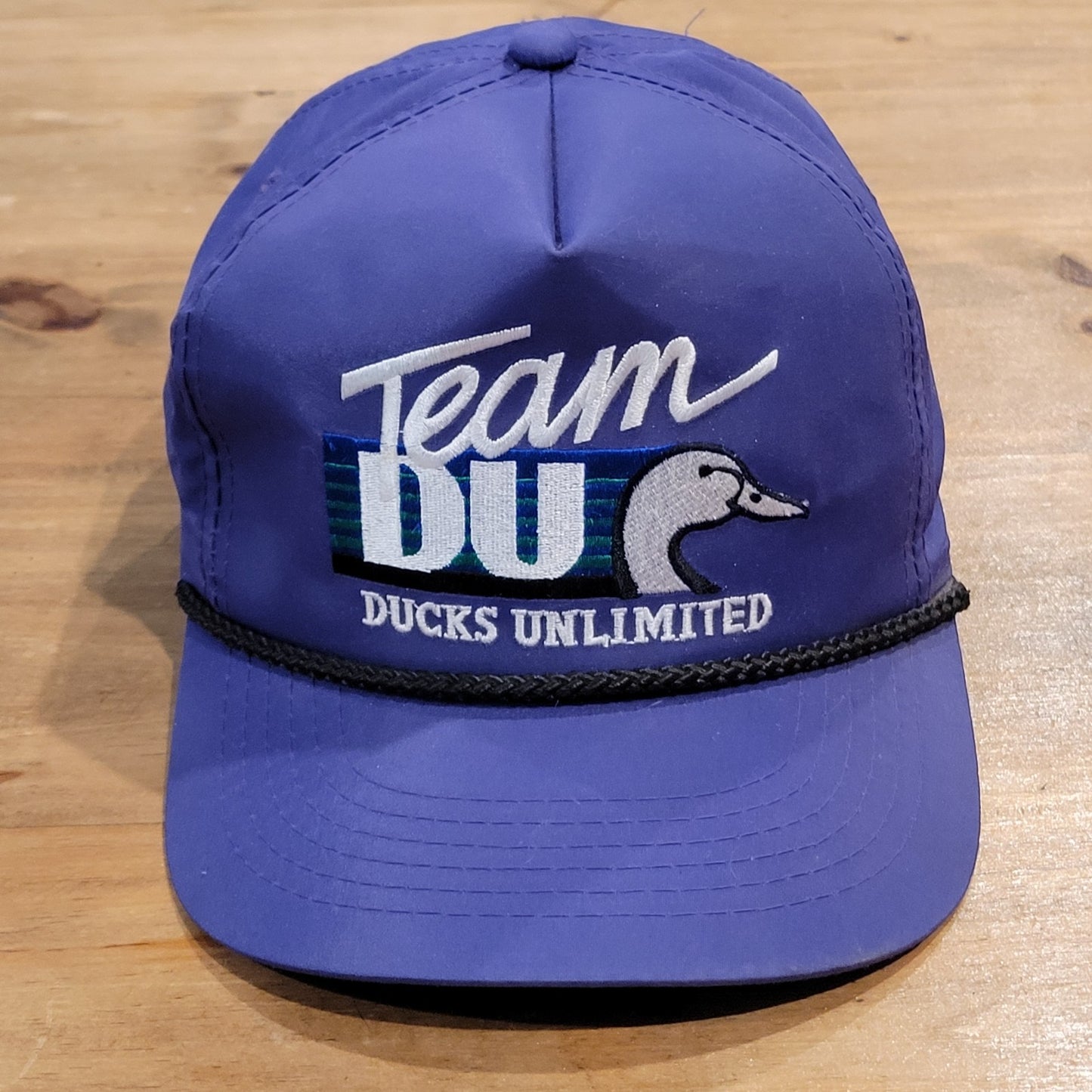 Vintage Ducks Unlimited Hat Snapback Purple Team DU Rope 90s