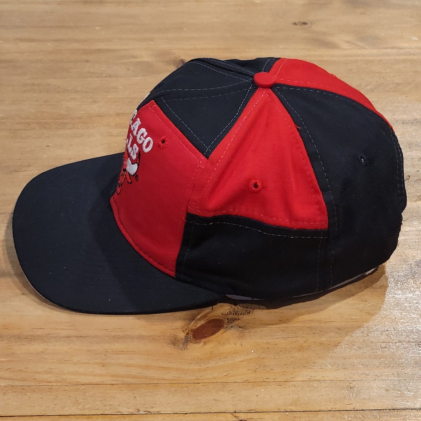Vintage Chicago Bulls Hat Snapback Drew Pearson Twill Patchwork Zig Zag 90s NBA