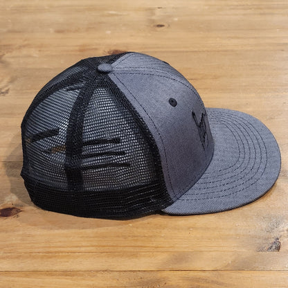 Snap On Tools Hat Snapback Gray Mesh Trucker Spell Out Script One Size