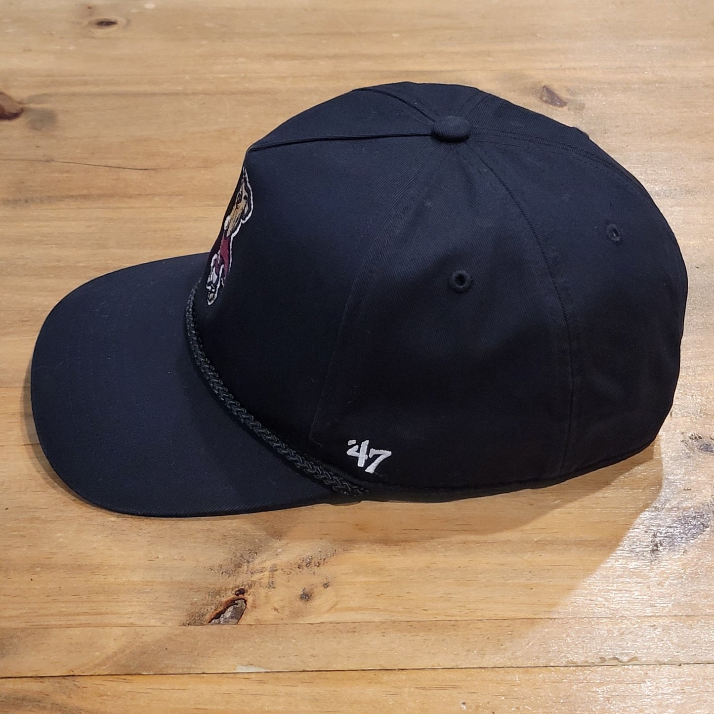 Mississippi State Bulldogs Hat Snapback 47 Brand Hitch Rope Black One Size