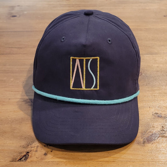A S Logo Golf Hat Cap Snapback Rope One Size Adjustable