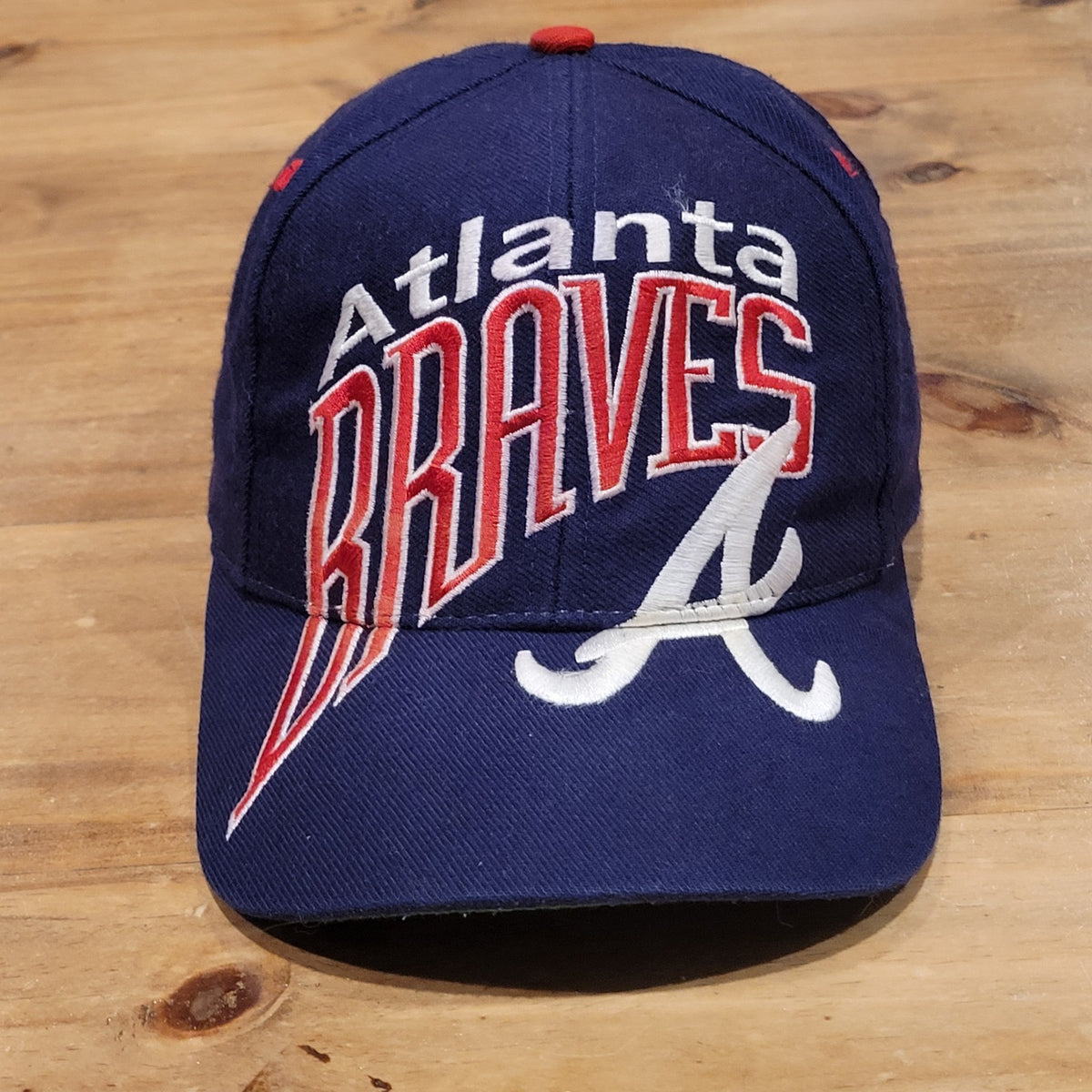 Vintage Atlanta Braves Hat Snapback The Game Big Logo Wool Blend MLB 90s