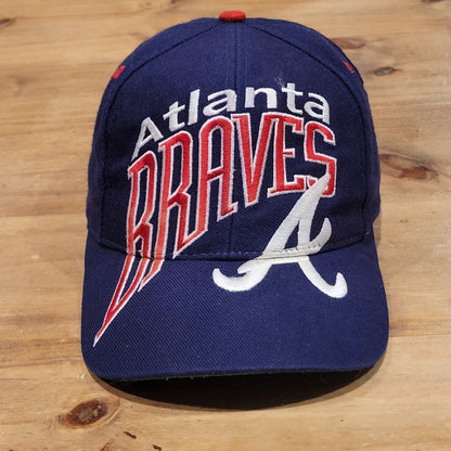 Vintage Atlanta Braves Hat Snapback The Game Big Logo Wool Blend MLB 90s