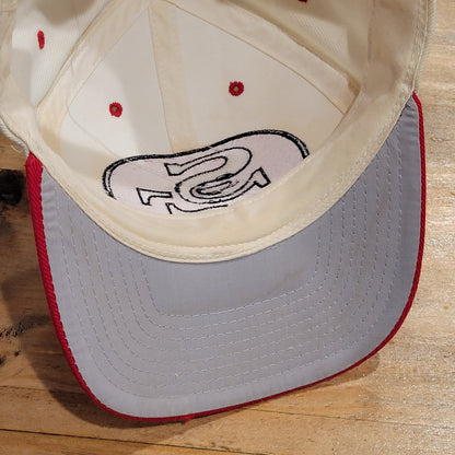 San Francisco 49ers Blockhead Snapback American Needle White 90s NFL Wool Blend