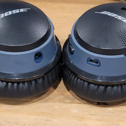 Bose SoundLink Around Ear Wireless Headphones AE2 Black Blue Tested Working 1137