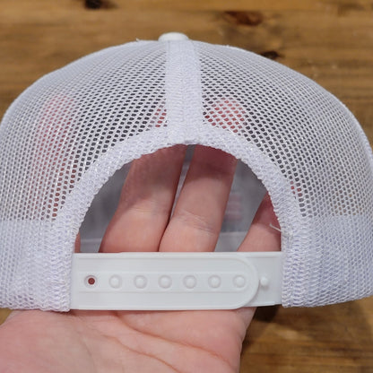 Southern String Hat Co Snapback White Flag USA Logo Rope Trucker One Size