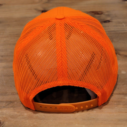 Leupold Hat Snapback Trucker Mesh Scope Hunting One Size Adjustable Blaze Orange