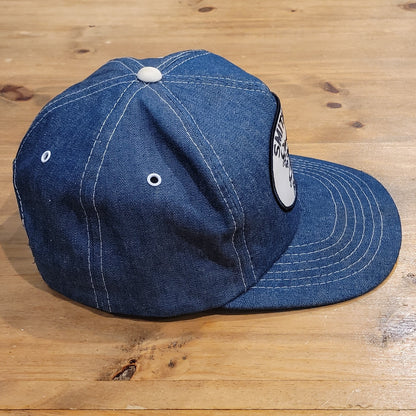 Vintage Smith Bros. Farms Denim Hat 80s Trucker Cow Farm Patch Cowboy Ranch