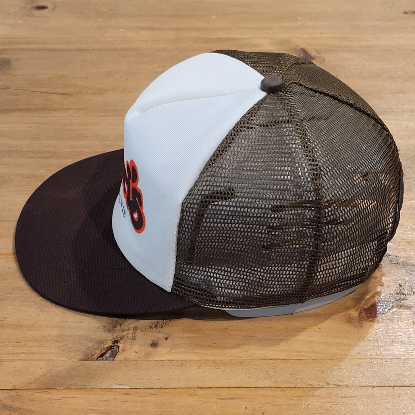 Vintage Shari's Restaurants Hat Snapback 70s 80s Family Food Pies Brown White