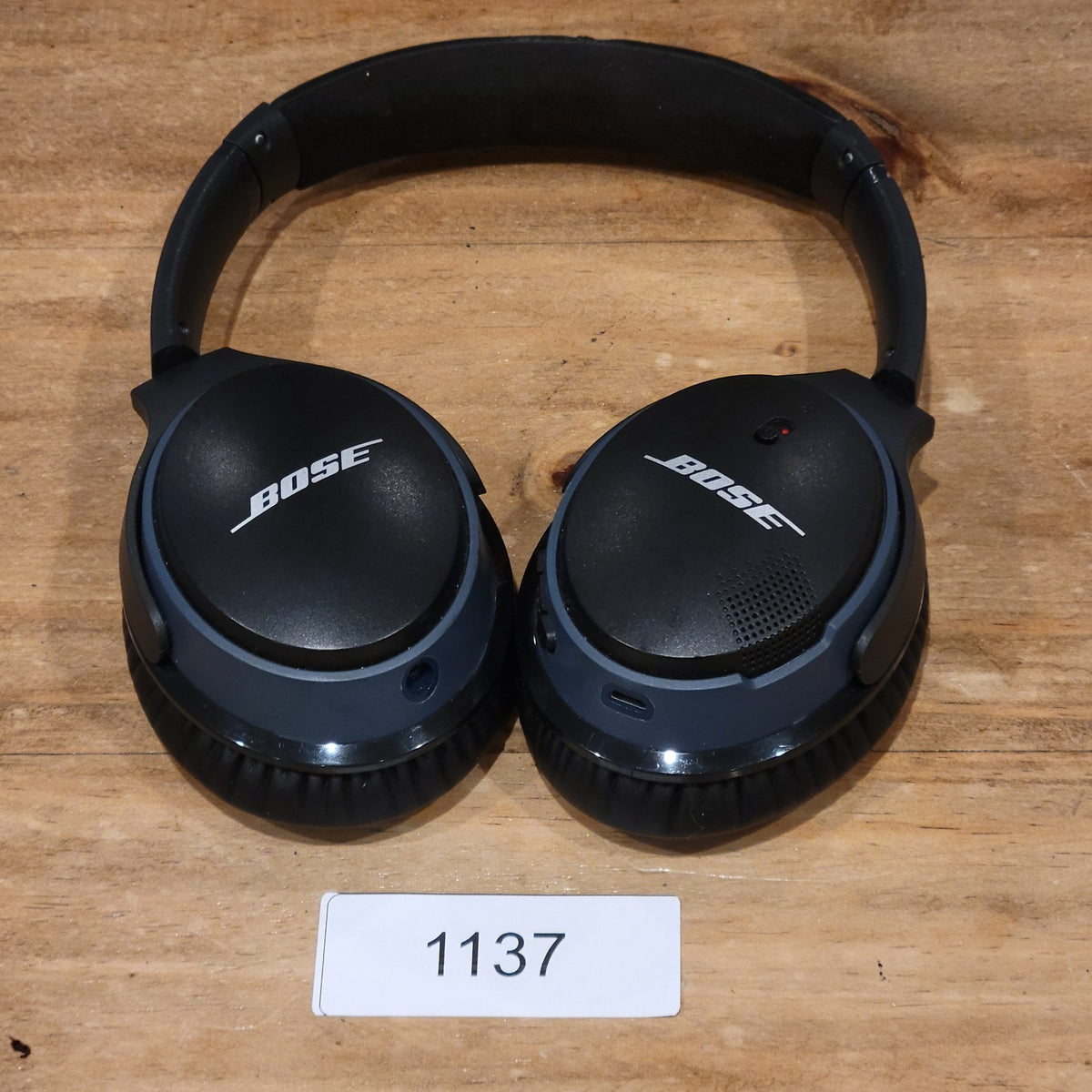 Bose SoundLink Around Ear Wireless Headphones AE2 Black Blue Tested Working 1137
