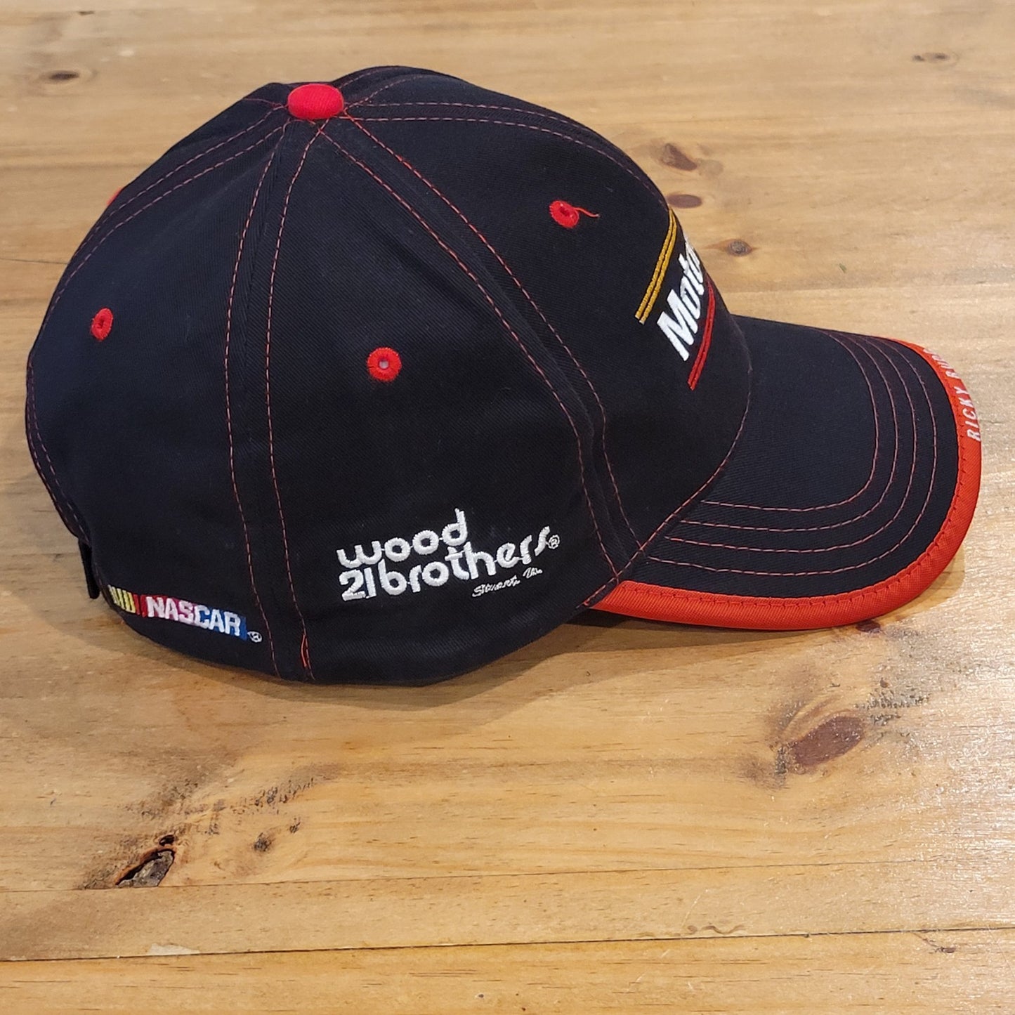 Motorcraft Hat Strap Back Black Ricky Rudd One Size Adjustable #21 NASCAR