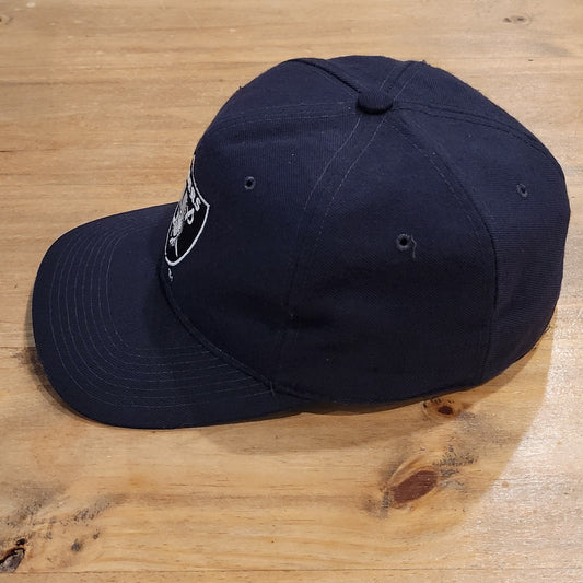 Vintage Oakland Raiders Hat New Era 90s Size 7 1/4 Black Wool Pro Model Korea