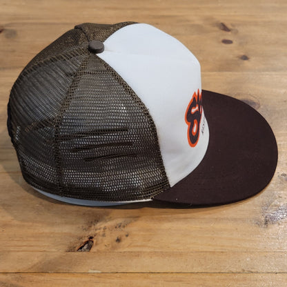 Vintage Shari's Restaurants Hat Snapback 70s 80s Family Food Pies Brown White