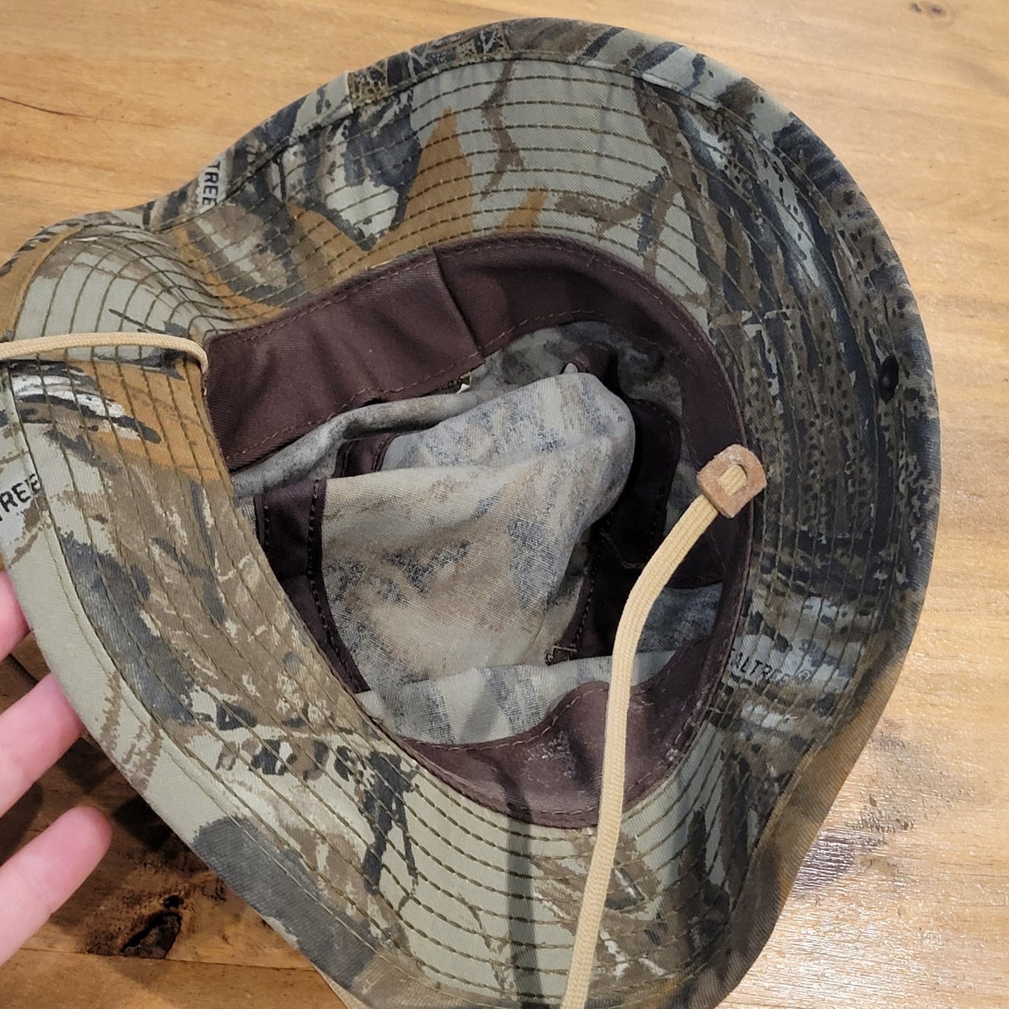 Vintage Hunting Bucket Hat Size Large Paramount Woodland Tree Camo Made USA