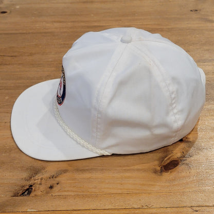 Vintage Hong Kong Golf Club Hat Imperial Strap Back White Rope One Size 90s