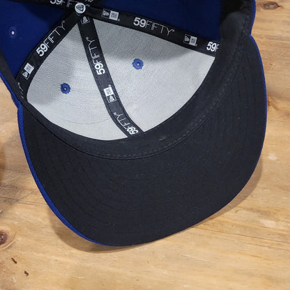 Los Angeles Dodgers Hat New Era Size 7 3/8 Fitted 59Fifty Blue On Field