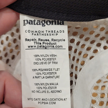 Patagonia Duckbill Cap Hat Mesh 5-Panel Runner Trail Running Mango Orange Blue