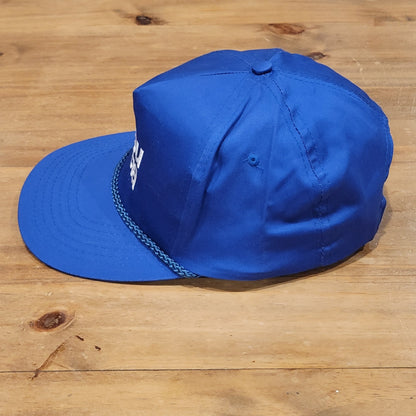 Vintage Abu Garcia Hat Snapback Blue Rope Fishing Reel Fish One Size 90s 80s