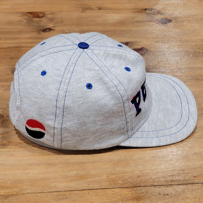 Vintage Pepsi Hat Cap One Size Flex Stretch Fitted Adult 90s Gray Spell Out Soda