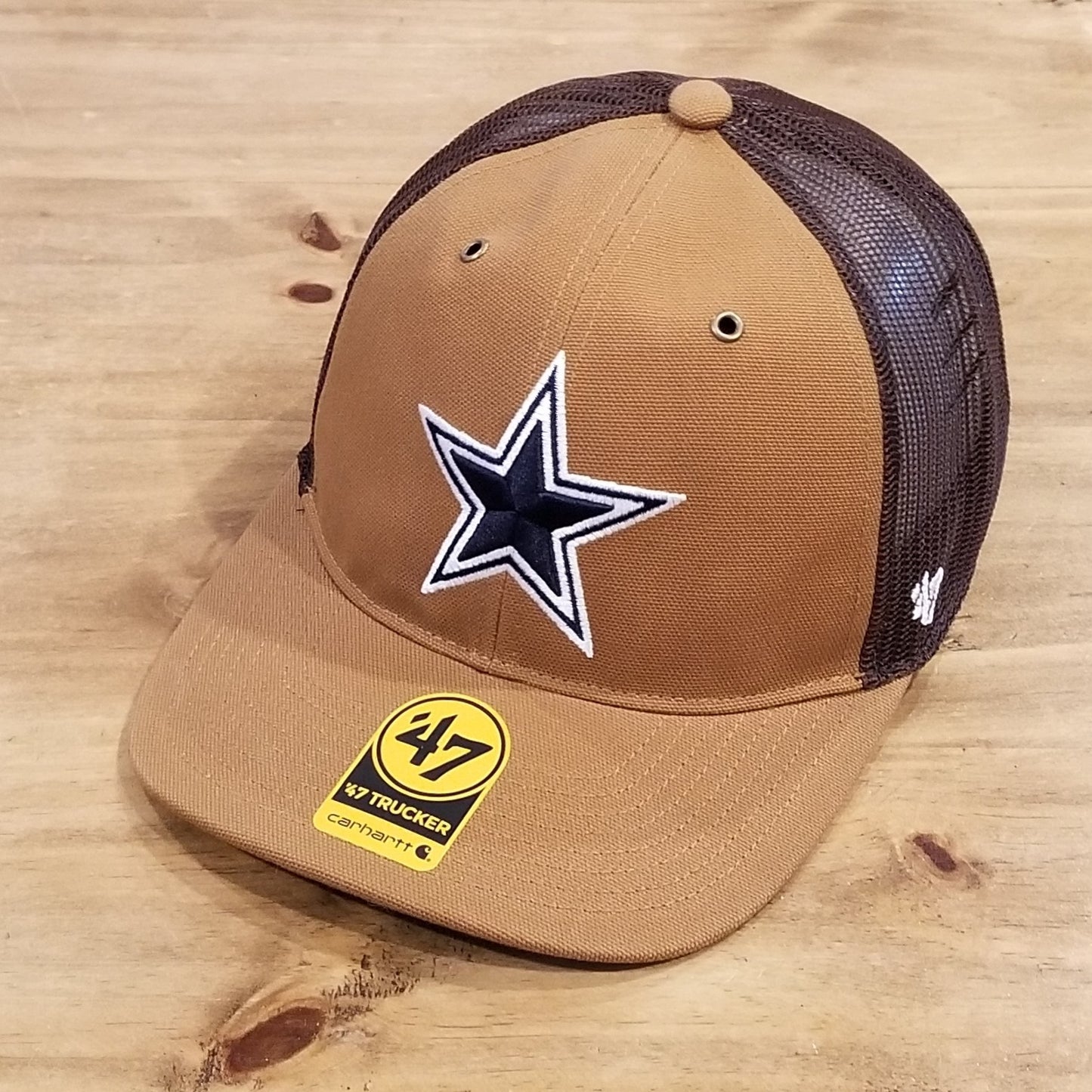 Dallas Cowboys Carhartt Hat Snapback 47 Brand Trucker Brown Canvas NFL One Size