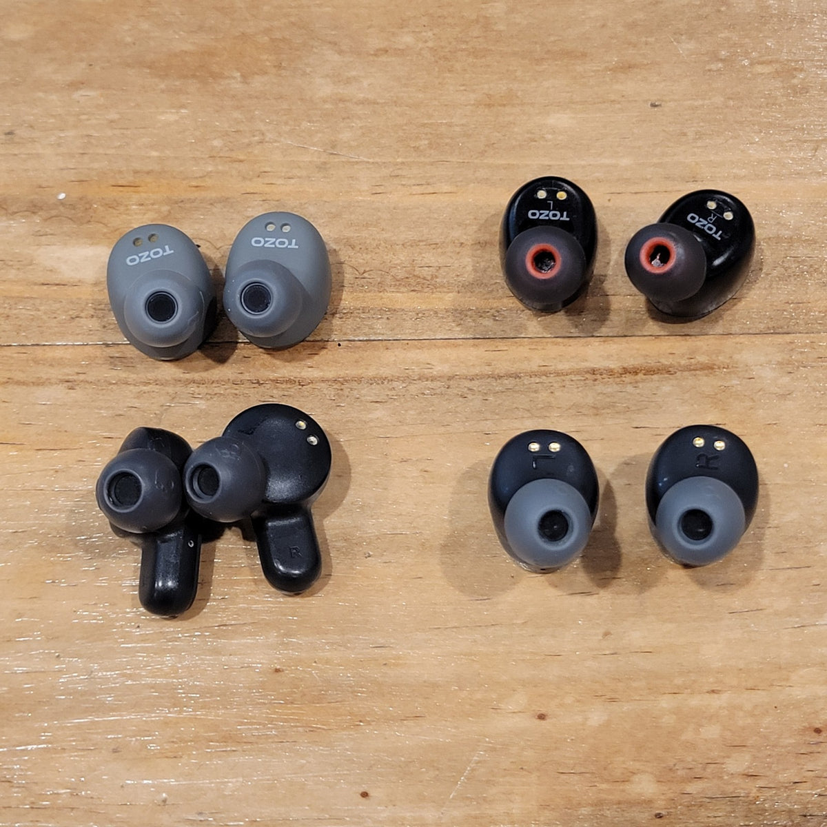 Lot of 4 Earbuds Skullcandy Jib Dime Tozo T10 T6 Bluetooth Wireless Tested