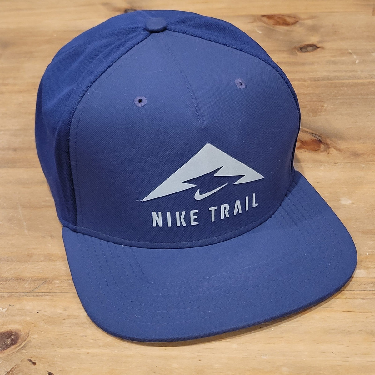 Nike Trail Hat Strap Back Blue Hiking Outdoor One Size Swoosh Adjustable