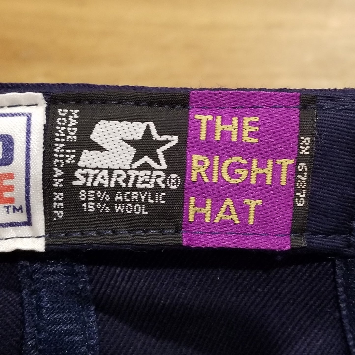 Vintage Chicago Bears Starter Hat Strap Back Wool Blend 90s NFL Pro-Line Stripe