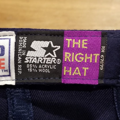 Vintage Chicago Bears Starter Hat Strap Back Wool Blend 90s NFL Pro-Line Stripe