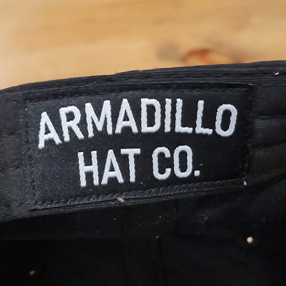 Armadillo Hat Co Snapback Hat Cap Rope Black Feather Logo One Size