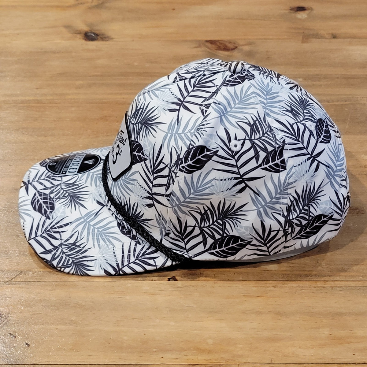Palm Trees & Par 3's Hat Snapback Leaf Hawaiian AOP Allover One Size Golf