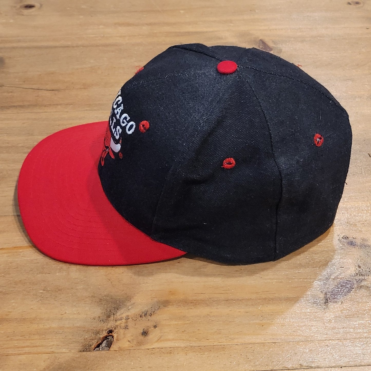 Vintage Chicago Bulls Hat Snapback Black Denim Universal 90s Jordan NBA