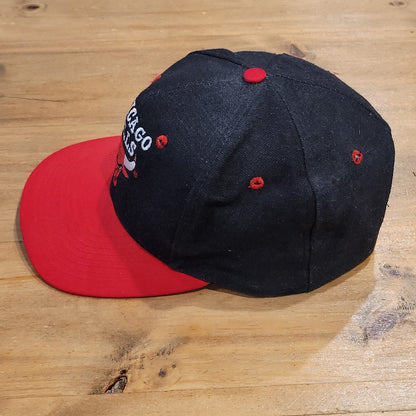 Vintage Chicago Bulls Hat Snapback Black Denim Universal 90s Jordan NBA