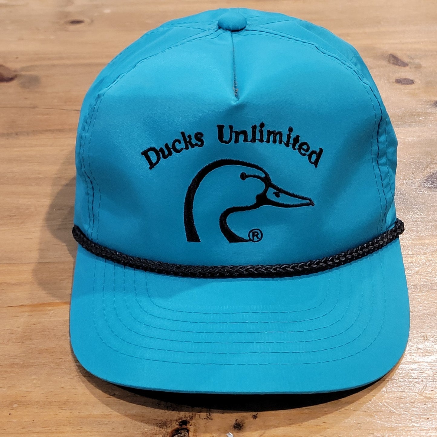 Vintage Ducks Unlimited Hat Snapback Green Team DU Rope 90s Hunting Duck