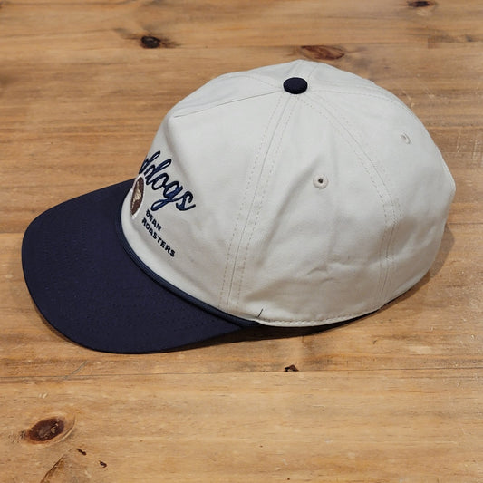 BirdDogs Hat Cap Snapback Beige Blue Rope Bean Rosters One Size Adjsutable