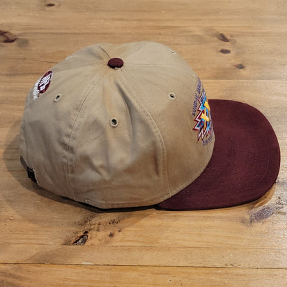 Vintage Super Bowl XXX Hat Strap Back Brown Red One Size New Era Dallas Cowboys