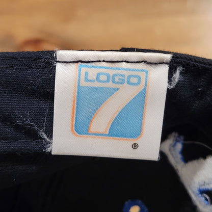 Tampa Bay Lightning Hat Snapback Logo 7 Wrap Spell Out Black Dome 90s NHL