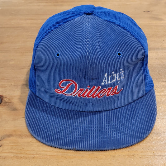 Vintage Tulsa Drillers Corduroy Hat Promo 90s Arby's MiLB Baseball One Size